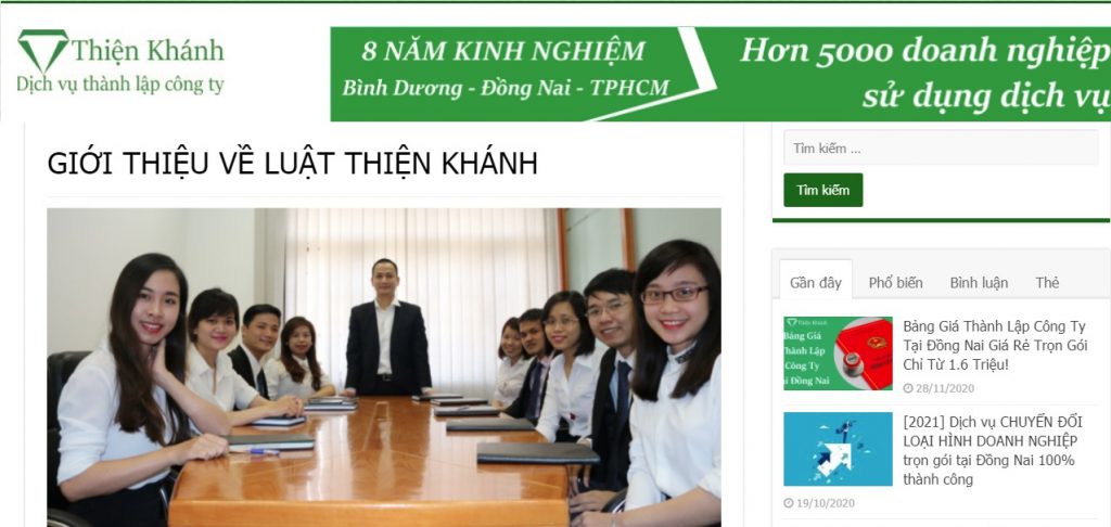 Dịch vụ thành lập công ty tại Đồng Nai - Tư vấn Thiện Khánh